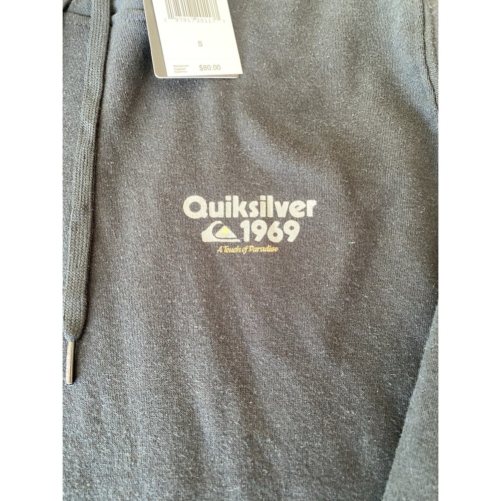 Quiksilver Mens Black Pullover Hoodie Surf Logo QSM34HD090 Small - Picture 4 of 4